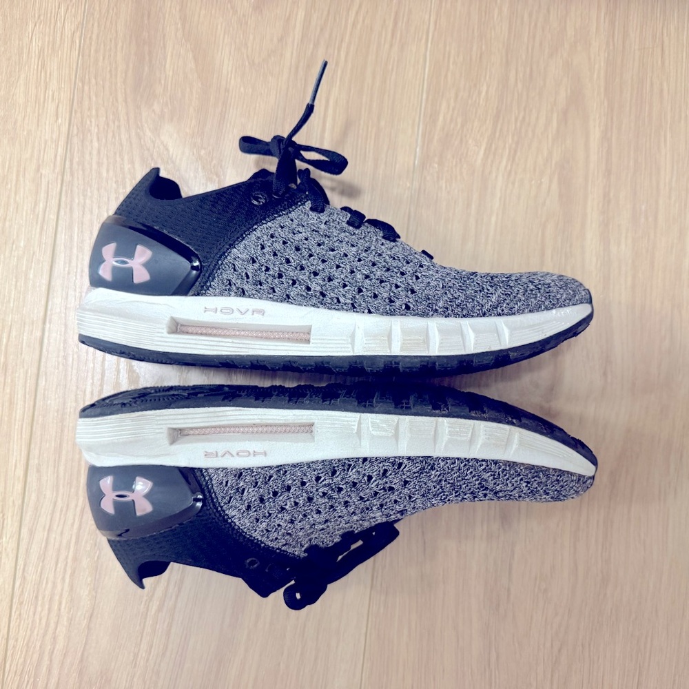 Under Armour Black, Grey and White Athletic Shoes